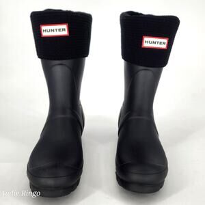 Hunter Original Short Rain Boots Black Women’s Size 7